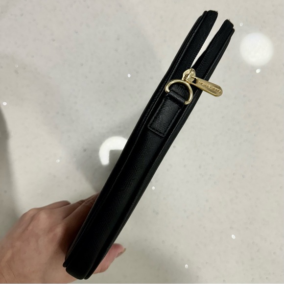 Michael Korss 13” Laptop Case • Saffiano Leather, Gold Hardware - Picture 8 of 10